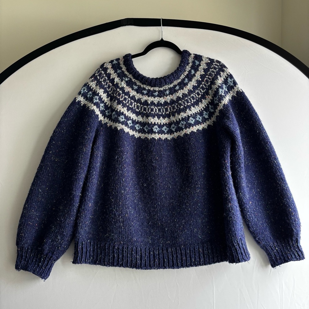 Vintage wool hand knit fair aisle sweater